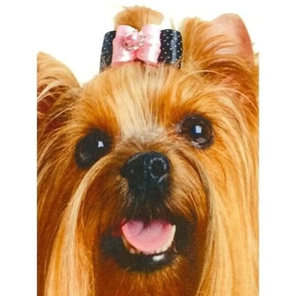 orkie Yorkshire Terrier Throw Pillow White Brown 12x13 Decorative Dog Lover